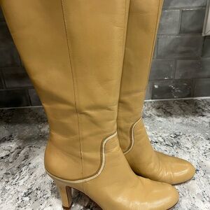 Vintage Antonio Melani Calfskin Leather Knee Boots